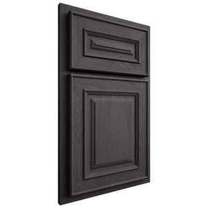 Shiloh Cabinetry Partial Overlay Portland Red Oak Plain Cut Harbor Door