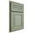Shiloh Cabinetry Partial Overlay Portland Red Oak Plain Cut Moss Door