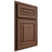 Shiloh Cabinetry Partial Overlay Portland Walnut Plain Cut Natural Door