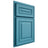Shiloh Cabinetry Partial Overlay Portland White Oak Plain Cut Aqua Door