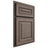 Shiloh Cabinetry Partial Overlay Portland White Oak Plain Cut Clay Door