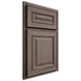 Shiloh Cabinetry Partial Overlay Portland White Oak Plain Cut Clay Door