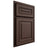 Shiloh Cabinetry Partial Overlay Portland White Oak Plain Cut Dusk Door
