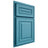 Shiloh Cabinetry Partial Overlay Portland White Oak Quarter Sawn Aqua Door