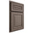 Shiloh Cabinetry Partial Overlay Portland White Oak Quarter Sawn Clay Door