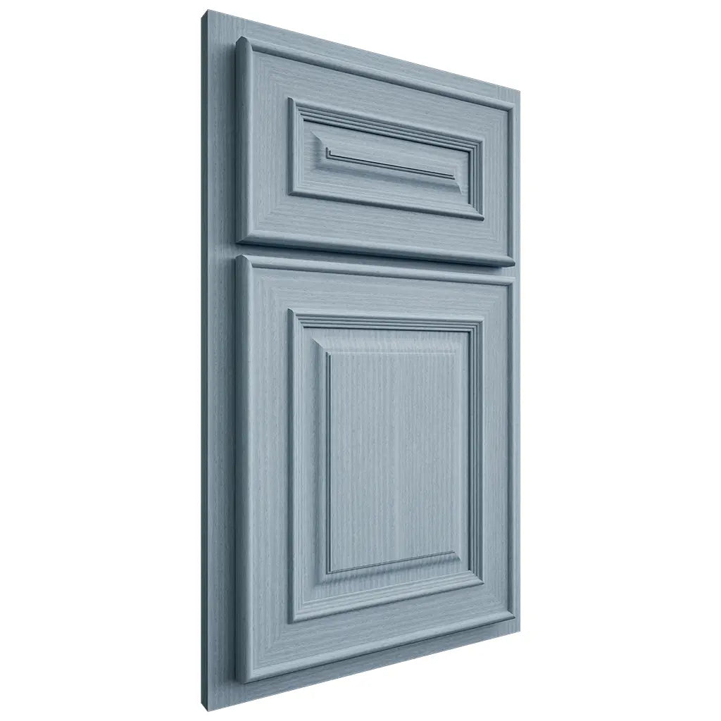 Shiloh Cabinetry Partial Overlay Portland White Oak Rift Cut Sky Door