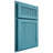Shiloh Cabinetry Partial Overlay Reeded Malibu Alder Plain Cut Aqua Door