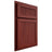 Shiloh Cabinetry Partial Overlay Reeded Malibu Cherry Plain Cut Red Door