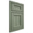 Shiloh Cabinetry Partial Overlay Reeded Malibu Hickory Plain Cut Moss Door