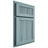Shiloh Cabinetry Partial Overlay Reeded Malibu Hickory Plain Cut Sky Door
