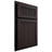 Shiloh Cabinetry Partial Overlay Reeded Malibu Maple Plain Cut Espresso Door