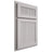 Shiloh Cabinetry Partial Overlay Reeded Malibu Paintable Light French Gray Door