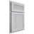 Shiloh Cabinetry Partial Overlay Reeded Malibu Paintable Niebla Azul Door