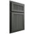 Shiloh Cabinetry Partial Overlay Reeded Malibu Paintable Pewter Green Door