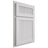 Shiloh Cabinetry Partial Overlay Reeded Malibu Paintable Polar Door