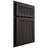 Shiloh Cabinetry Partial Overlay Reeded Malibu Poplar Plain Cut Carbon Door