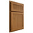 Shiloh Cabinetry Partial Overlay Reeded Malibu Red Oak Plain Cut Autumn Door