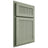 Shiloh Cabinetry Partial Overlay Reeded Malibu Red Oak Plain Cut Moss Door