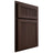 Shiloh Cabinetry Partial Overlay Reeded Malibu Walnut Plain Cut Bison Door