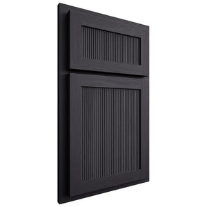 Shiloh Cabinetry Partial Overlay Reeded Malibu White Oak Plain Cut Harbor Door