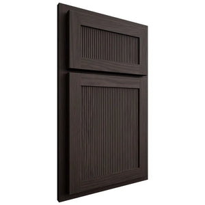 Shiloh Cabinetry Partial Overlay Reeded Malibu White Oak Plain Cut Morel Door
