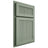 Shiloh Cabinetry Partial Overlay Reeded Malibu White Oak Plain Cut Moss Door