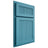 Shiloh Cabinetry Partial Overlay Reeded Malibu White Oak Quarter Sawn Aqua Door