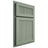 Shiloh Cabinetry Partial Overlay Reeded Malibu White Oak Quarter Sawn Moss Door