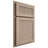 Shiloh Cabinetry Partial Overlay Reeded Malibu White Oak Quarter Sawn Straw Door