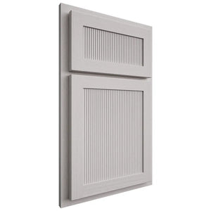 Shiloh Cabinetry Partial Overlay Reeded Malibu White Oak Rift Cut Cotton Door