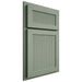 Shiloh Cabinetry Partial Overlay Reeded Malibu White Oak Rift Cut Moss Door
