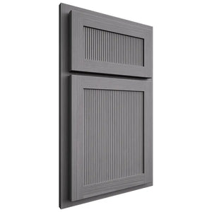 Shiloh Cabinetry Partial Overlay Reeded Malibu White Oak Rift Cut Sterling Door
