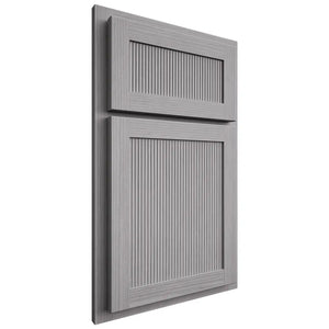 Shiloh Cabinetry Partial Overlay Reeded Malibu White Oak Rift Cut Stratus Door