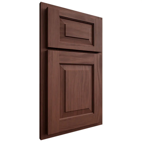 Shiloh Cabinetry Partial Overlay Richmond Cherry Plain Cut Bourbon Door