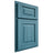 Shiloh Cabinetry Partial Overlay Richmond Hickory Plain Cut Aqua Door