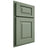 Shiloh Cabinetry Partial Overlay Richmond Poplar Plain Cut Moss Door