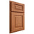 Shiloh Cabinetry Partial Overlay Richmond Red Oak Plain Cut Harvest Door