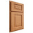 Shiloh Cabinetry Partial Overlay Richmond Red Oak Plain Cut Medium Door