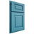 Shiloh Cabinetry Partial Overlay Richmond White Oak Plain Cut Aqua Door