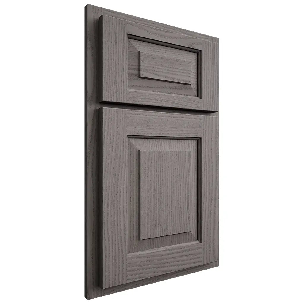 Shiloh Cabinetry Partial Overlay Richmond White Oak Plain Cut Flagstone Door