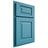 Shiloh Cabinetry Partial Overlay Richmond White Oak Quarter Sawn Aqua Door