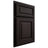 Shiloh Cabinetry Partial Overlay Savannah Alder Plain Cut Espresso Door
