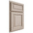 Shiloh Cabinetry Partial Overlay Savannah Alder Plain Cut White Sands Door