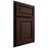 Shiloh Cabinetry Partial Overlay Savannah Maple Plain Cut Cocoa Door