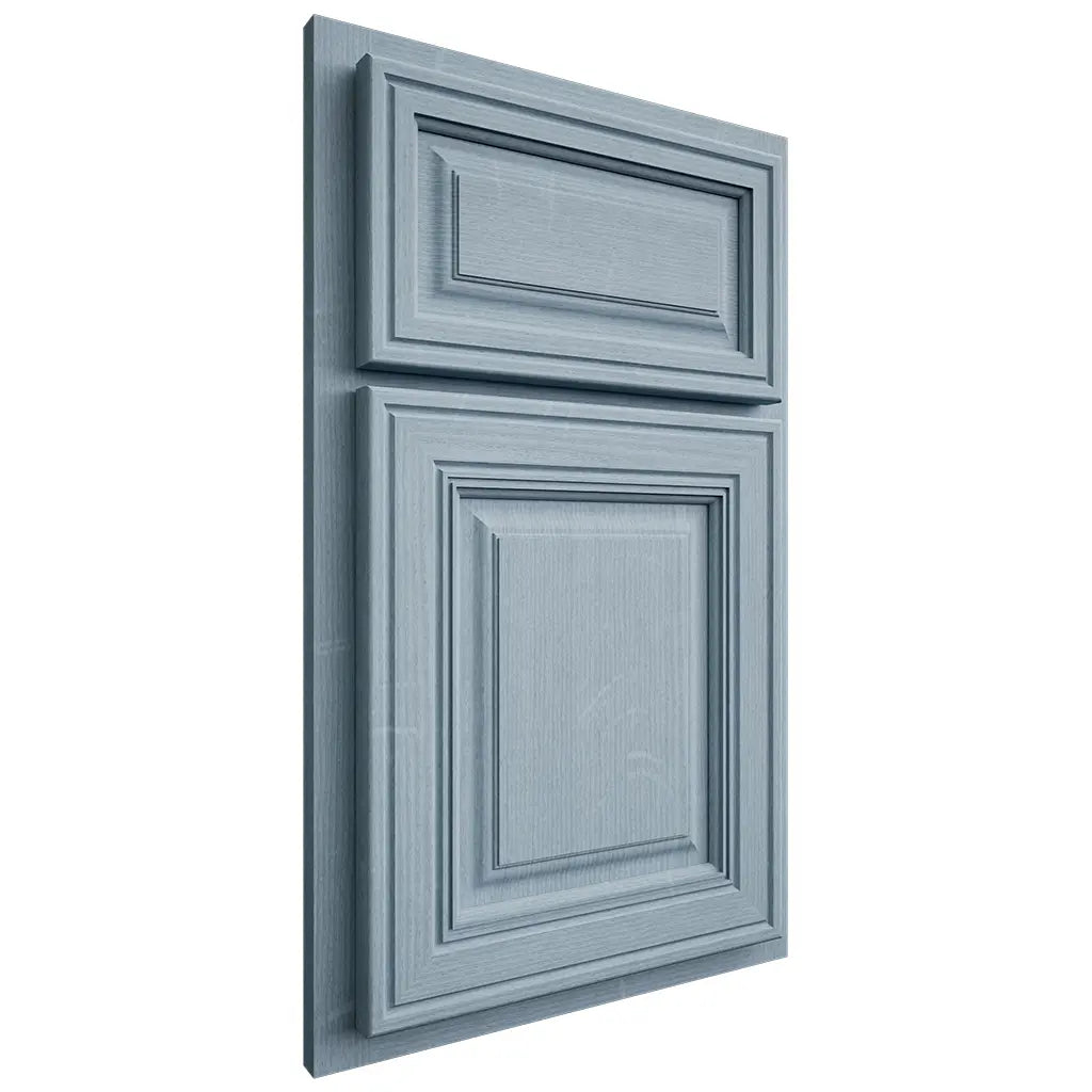 Shiloh Cabinetry Partial Overlay Savannah White Oak Quarter Sawn Sky Door