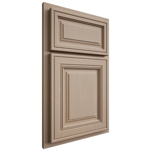 Shiloh Cabinetry Partial Overlay Savannah White Oak Quarter Sawn Straw Door