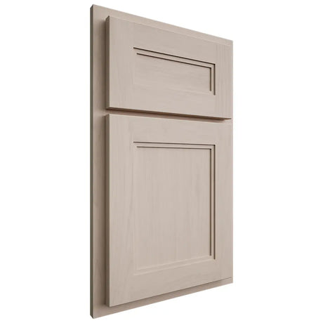 Shiloh Cabinetry Partial Overlay Scottsdale Alder Plain Cut White Sands Door