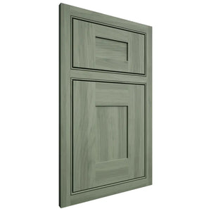 Shiloh Cabinetry Partial Overlay Scottsdale Hickory Plain Cut Moss Door
