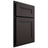 Shiloh Cabinetry Partial Overlay Scottsdale Poplar Plain Cut Carbon Door