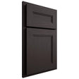 Shiloh Cabinetry Partial Overlay Scottsdale Poplar Plain Cut Carbon Door